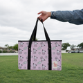 *Pink Dog Flower Design Box Bag with Sturdy Base By Shop Haven Mae