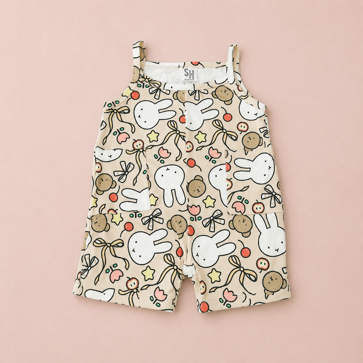 Brown Bunny One Piece Romper (Milk Silk) Baby Girl Clothes Shop Haven Mae Exclusive