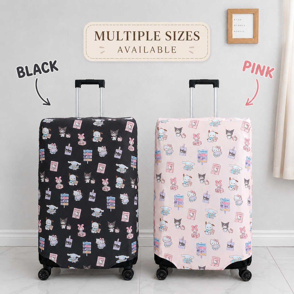 Travel Series Kawaii Friends Luggage Covers with Zipper
