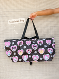 *Foldie Insulated + Zipper Bag Black Kawaii Friends Lace Shop Haven Mae Collab