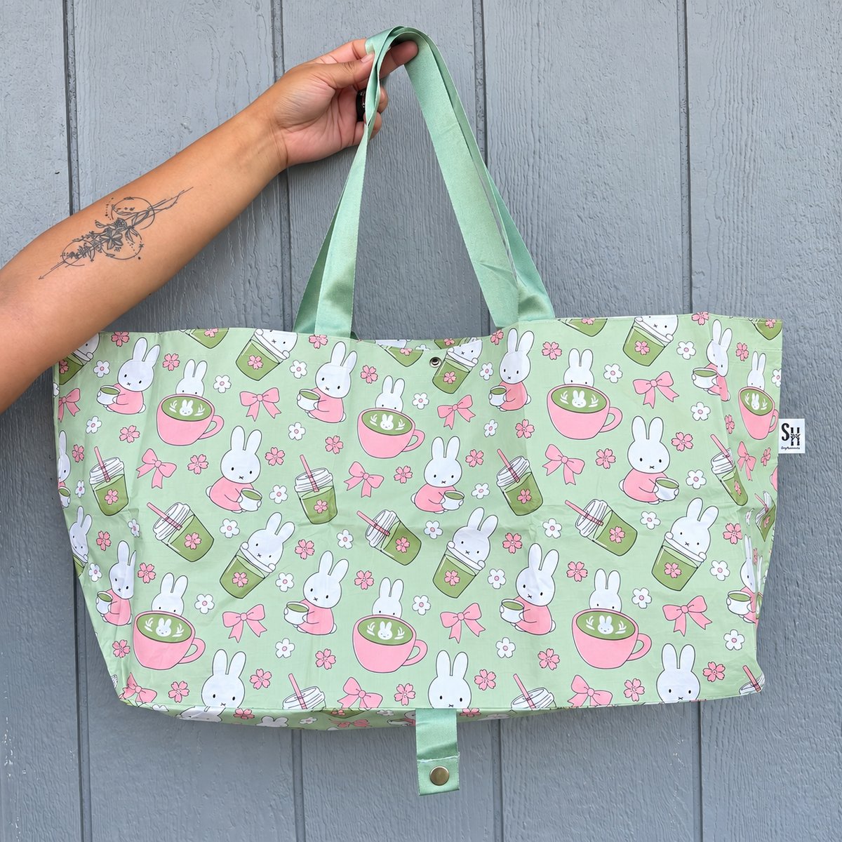 *PREORDER Bunny x Matcha Foldie Bag (Green)