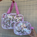 Pink Bunny at Magical Park Small/Large Clear Bags