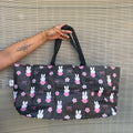 Bunny + Cherry Blossom Bows Foldie Bag