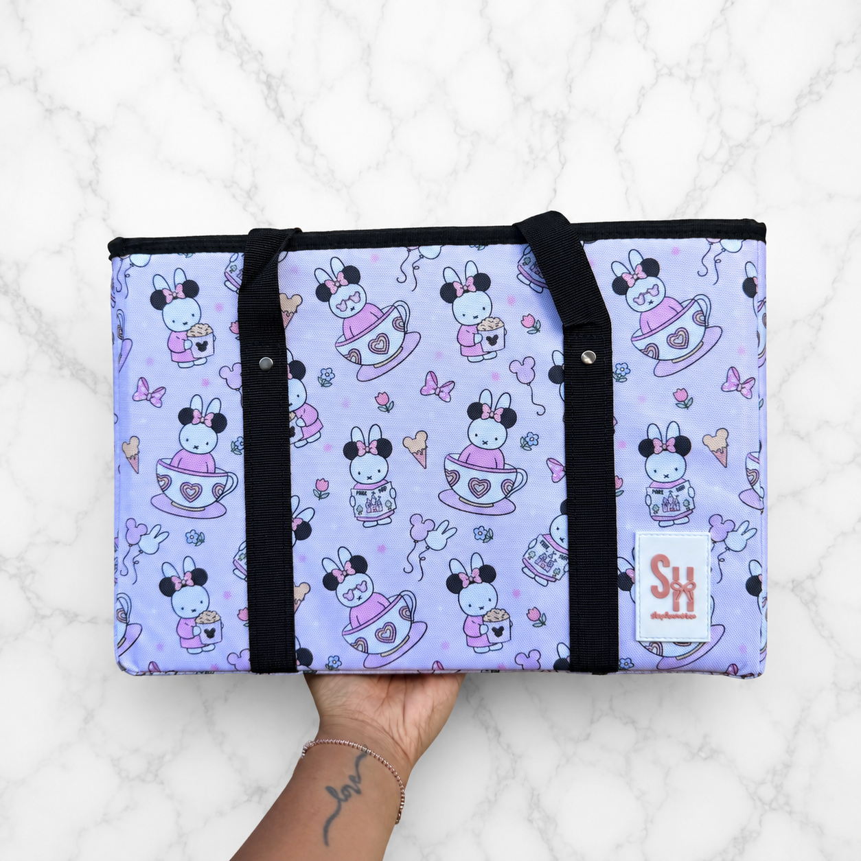 Pink Bunny at Magical Park Collapsible Box Bag