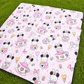 Pink Bunny at Magical Park 7"x7" Foldable Picnic Mat