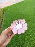 *Hair Clip Bunny Dusty Pink Flower Hair Clip