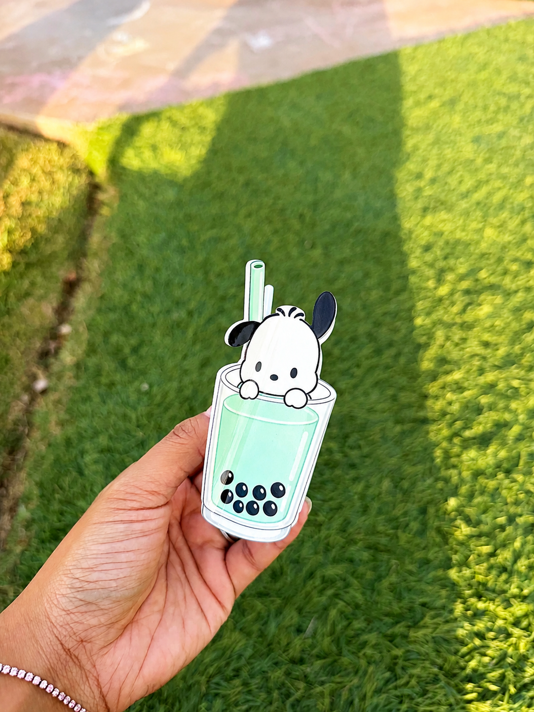 *Hair Clip Green Dog Boba Series Hair Clip