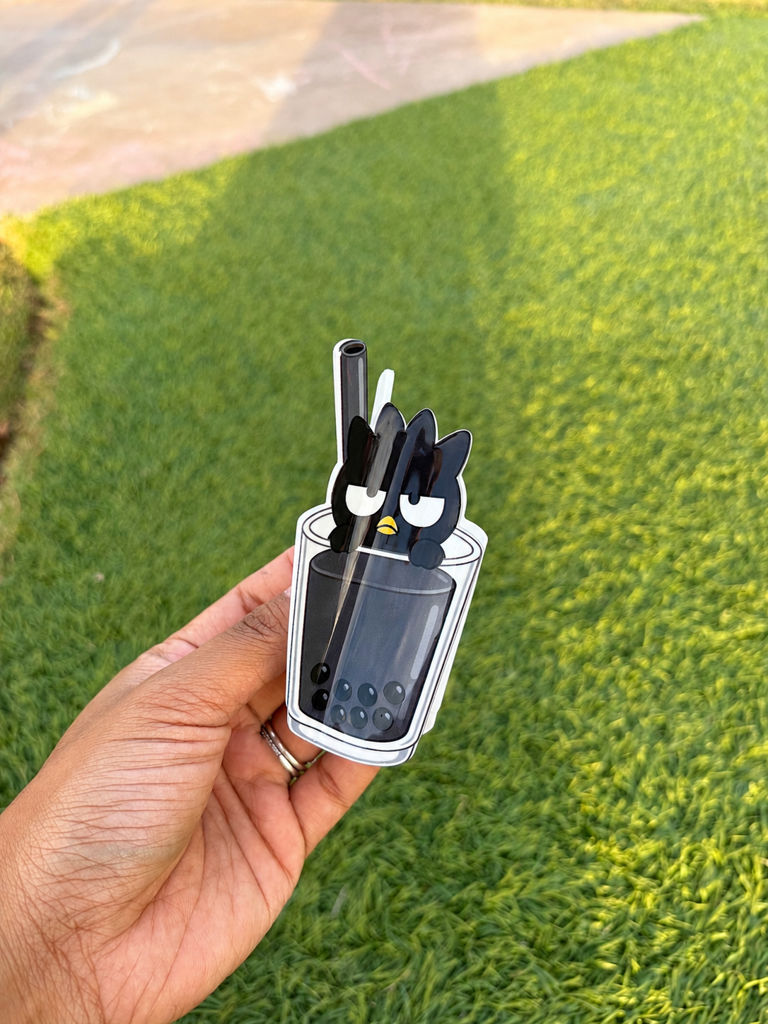 *Hair Clip Black Kawaii Friend Boba Series