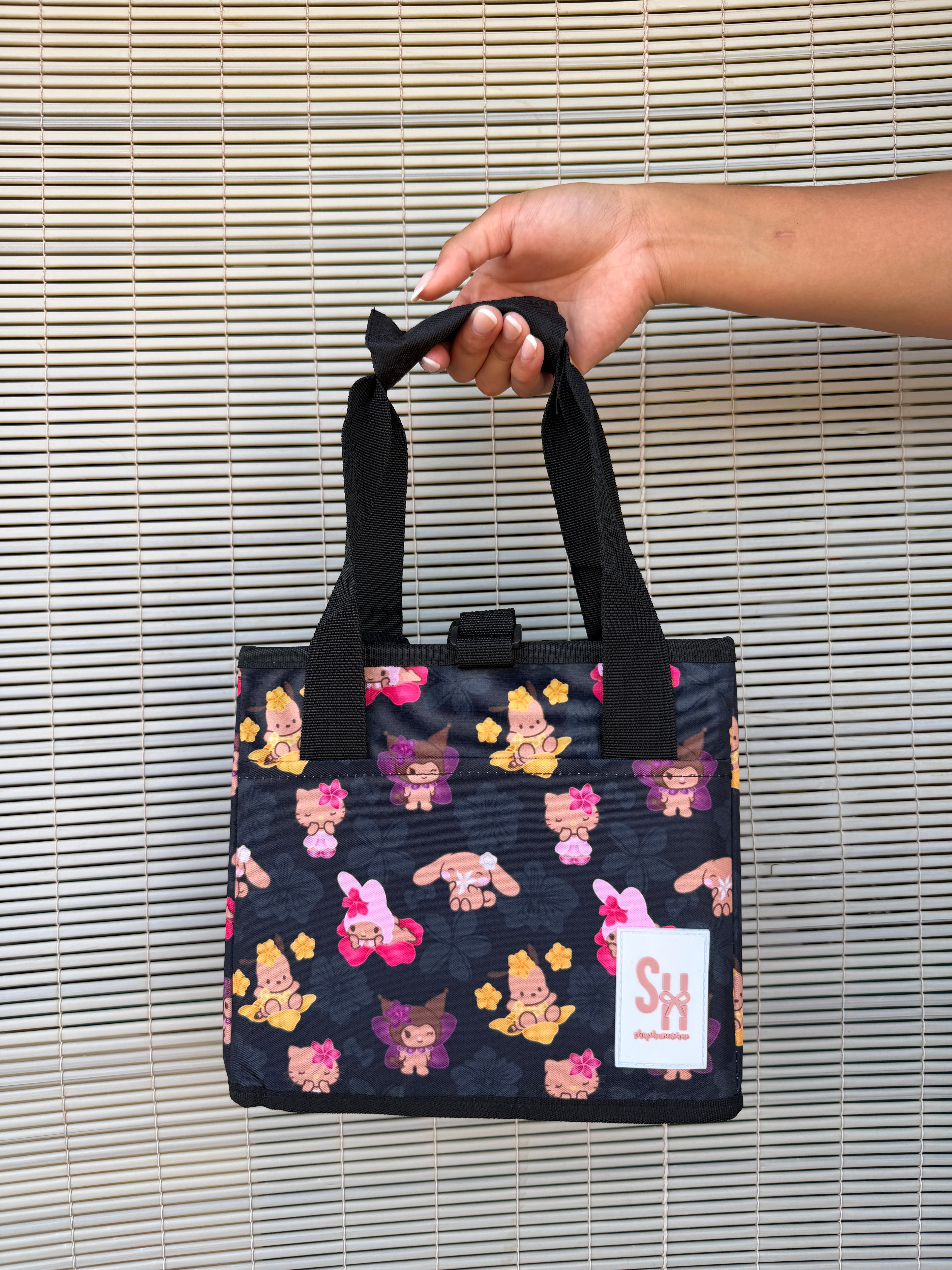*Cup Carry Bags Black Kawaii Local Flowers Shop Haven Mae