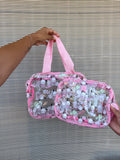 *Pink Dog Flower Small/Large Clear Bags