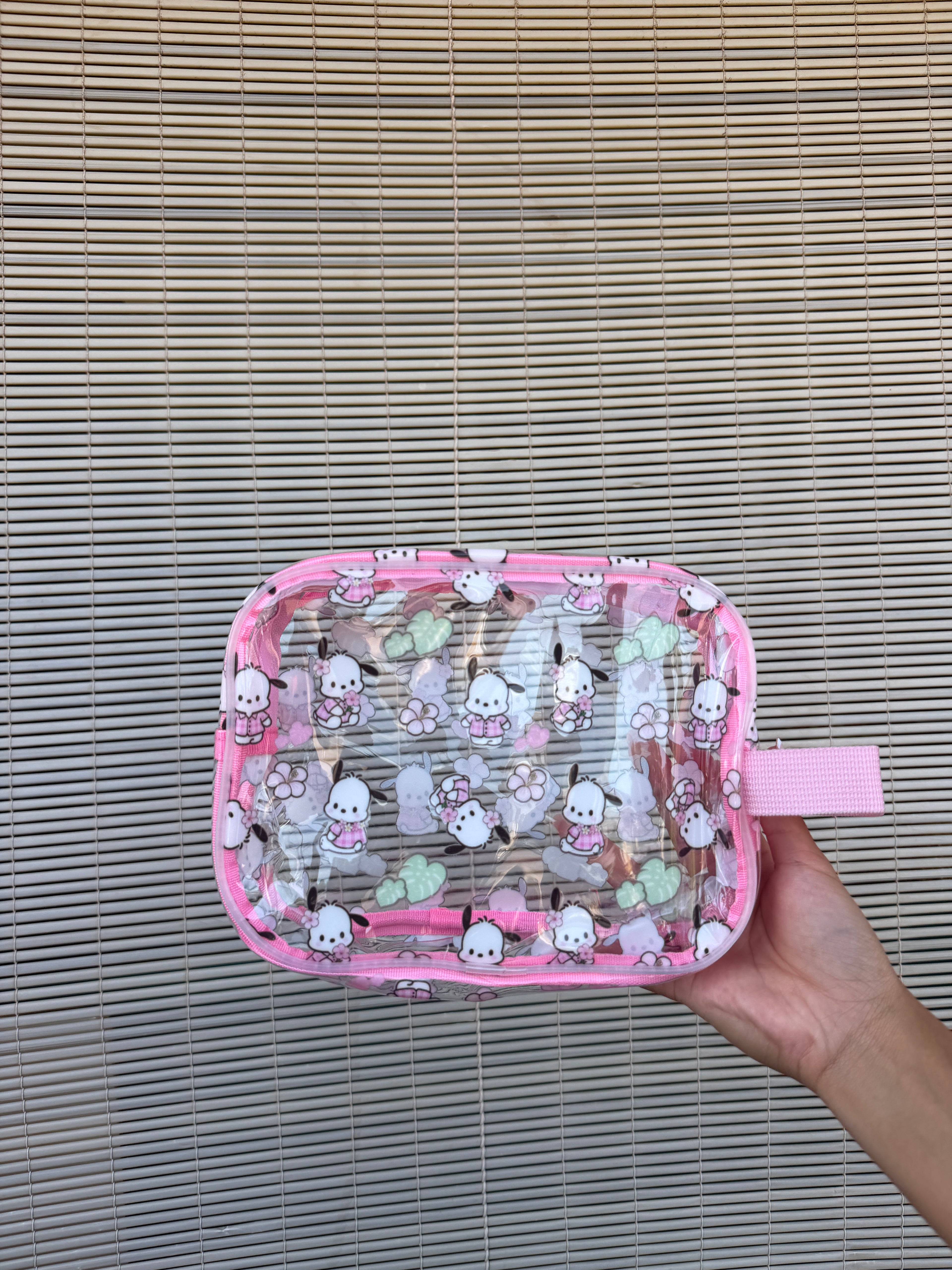 *Pink Dog Flower Small/Large Clear Bags