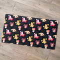 *Deskmat Black Kawaii Local Flowers Deskmat Shop Haven Mae