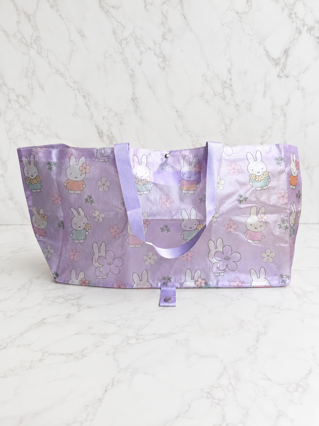Bunny Purple Local Flowers Transparent Shop Haven Mae Foldie Bag