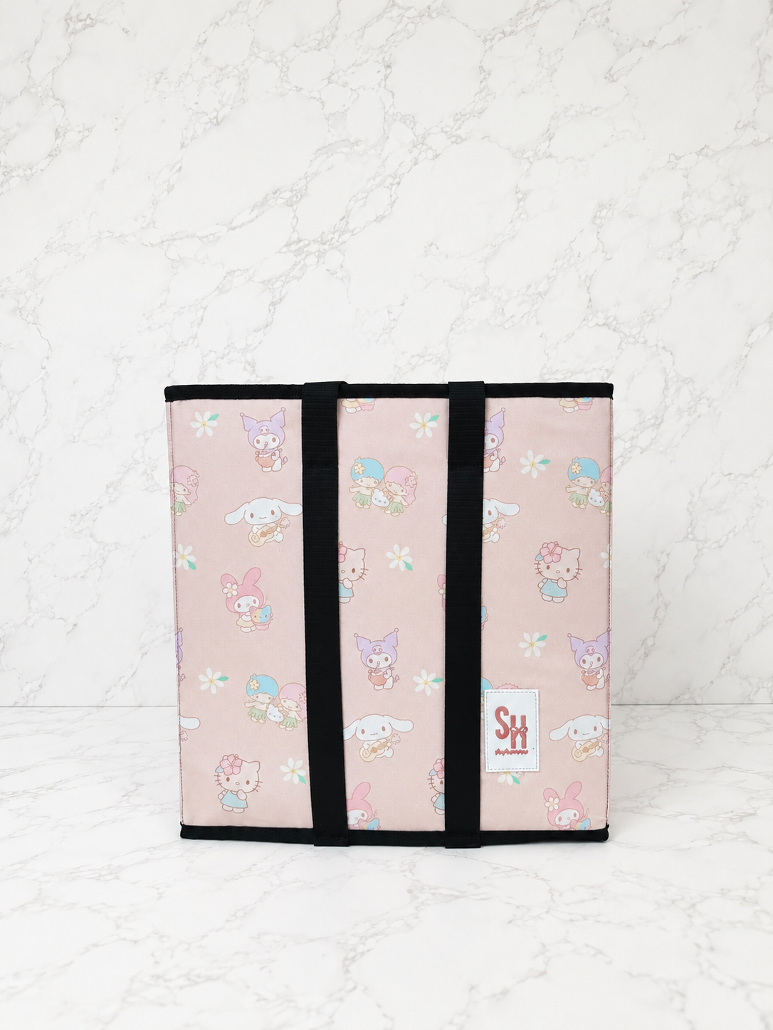 Cream Kawaii Girls x Hawaii 13" Cube Storage / Cube Bag with Sturdy Base By Shop Haven Mae