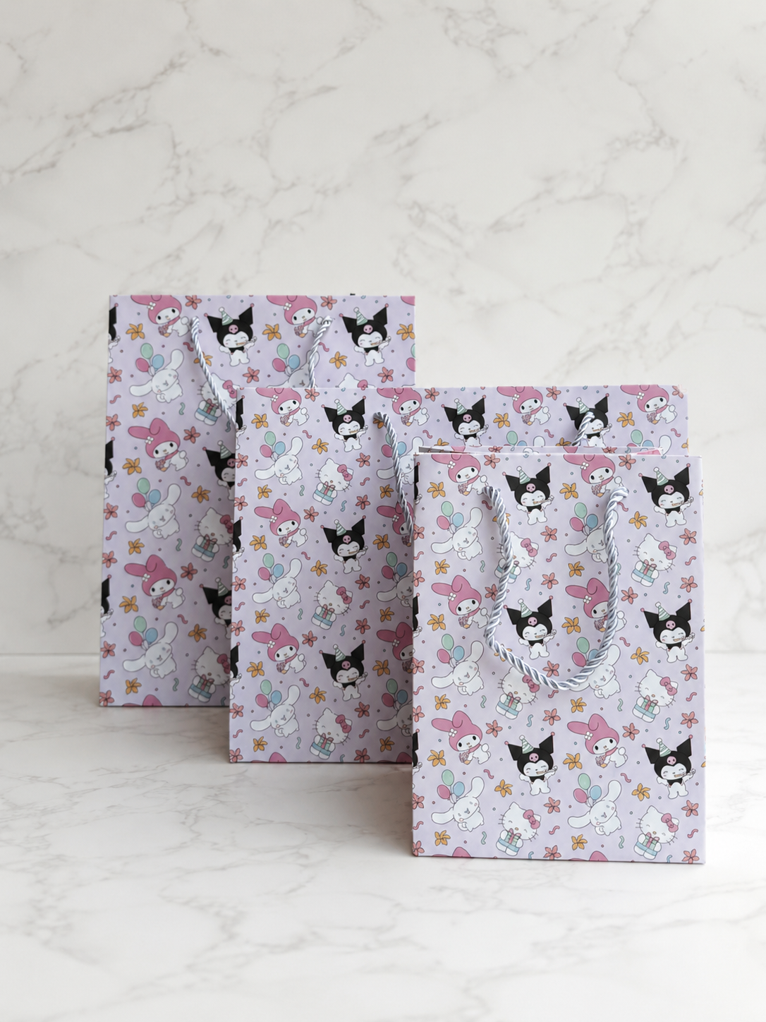 Kawaii Friends Birthday Design Paper Gift Thick Bags| Shop Haven Mae Exclusive Item