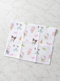 Matcha x Kawaii Friends Sippin Pretty Collab Print Microfiber Kitchen Towel Cute Decoration Shop Haven Mae (Copy)