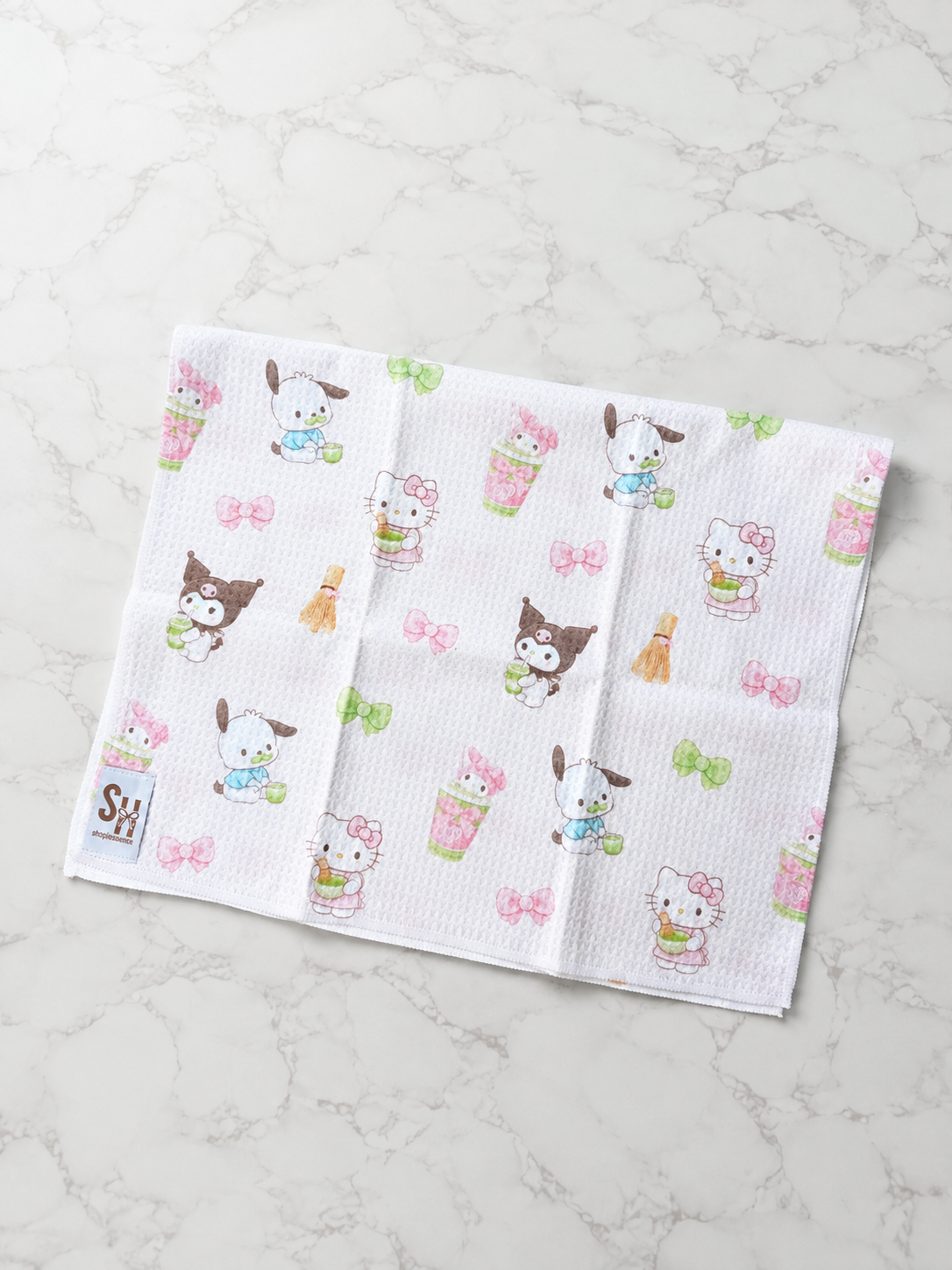 Matcha x Kawaii Friends Sippin Pretty Collab Print Microfiber Kitchen Towel Cute Decoration Shop Haven Mae (Copy)