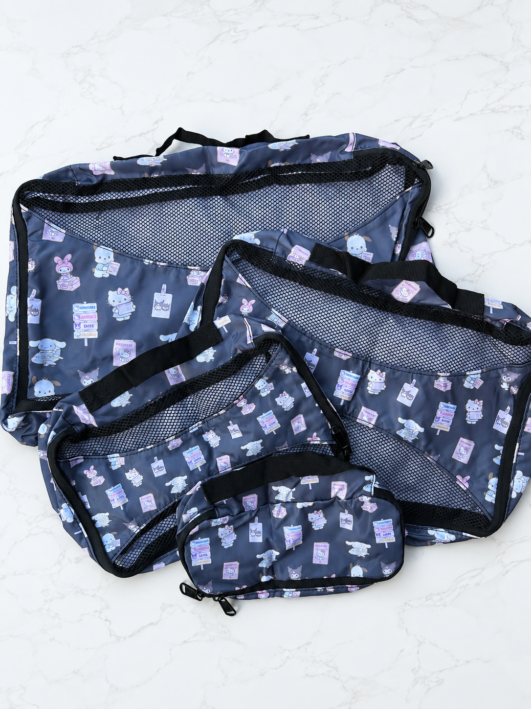 Travel Series Kawaii Friends Packing Compression Cubes