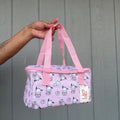 *Pink Dog Flower Small Insulated Lunch Bag