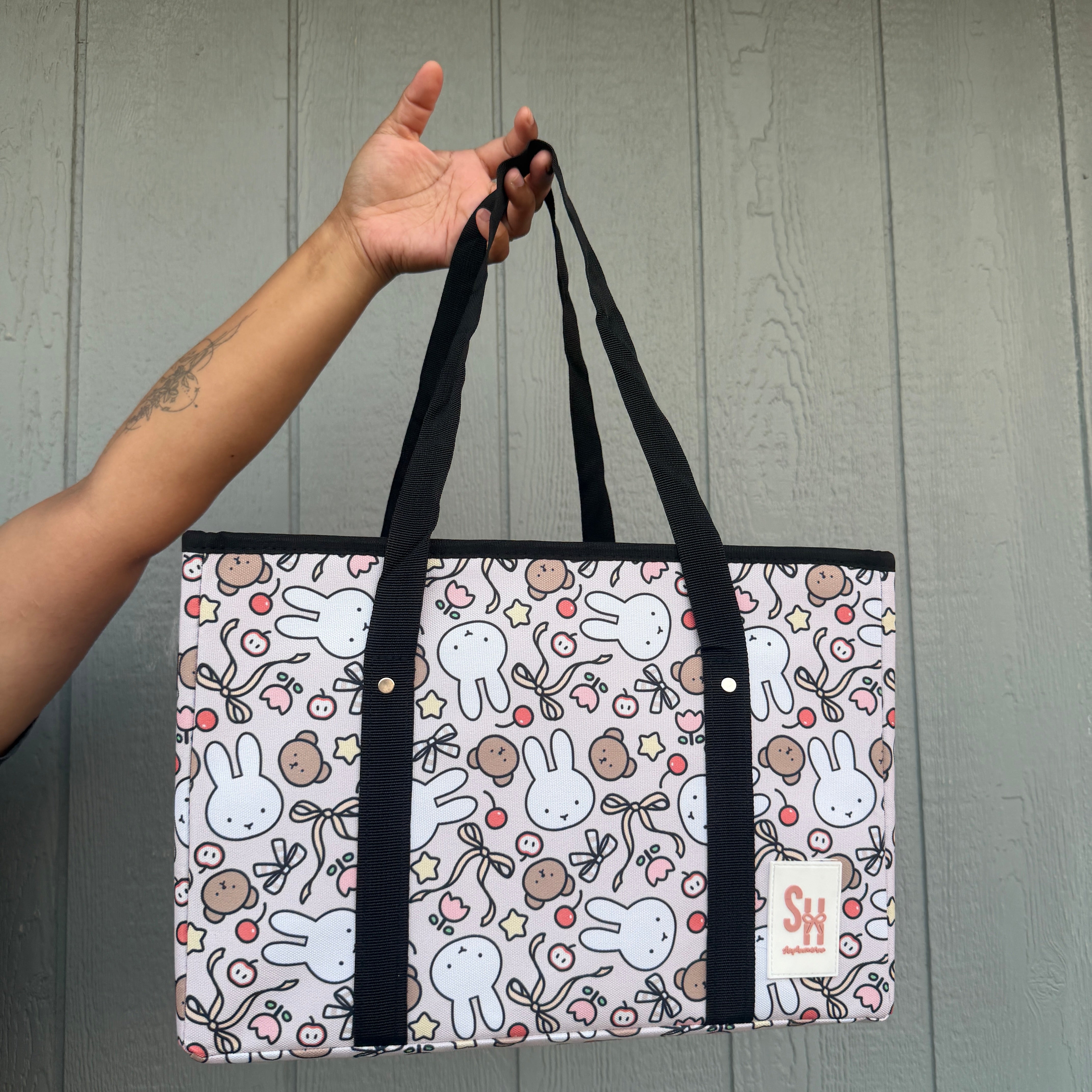Brown Bunny Box Bag with Sturdy Base By Shop Haven Mae