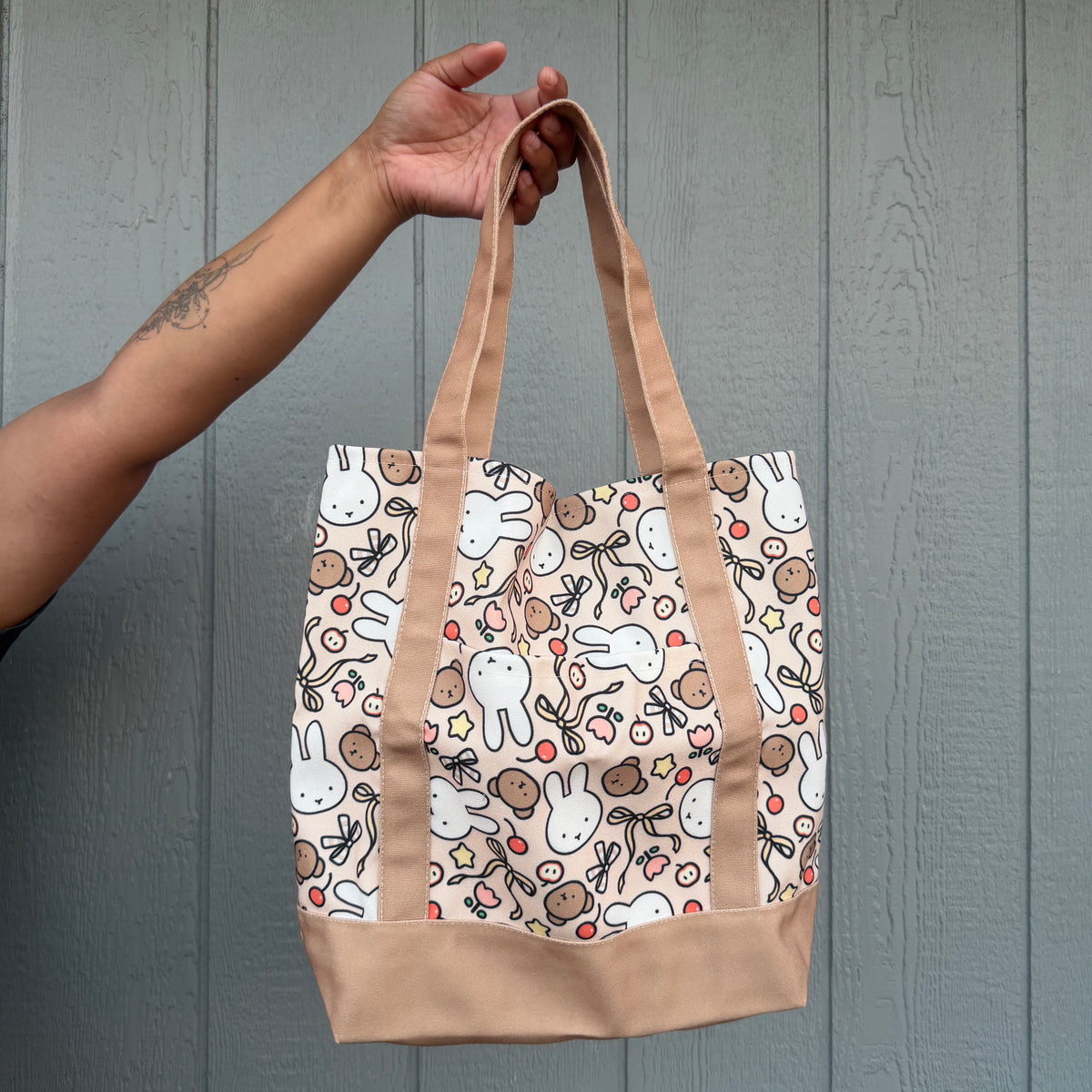*Brown Bunny Canvas Tote Bag