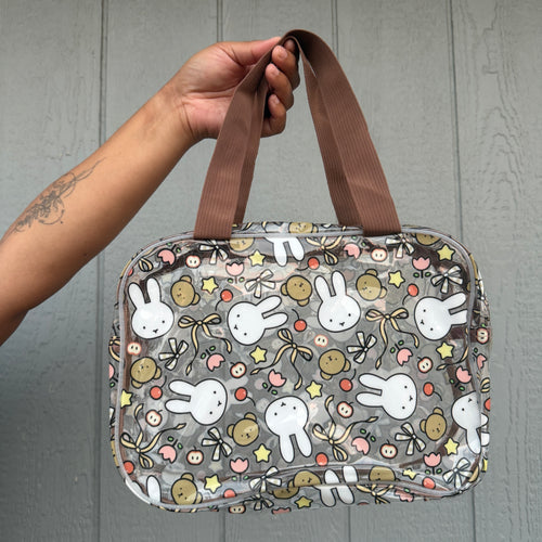 *Brown Bunny Clear Bags Small + Large with Straps