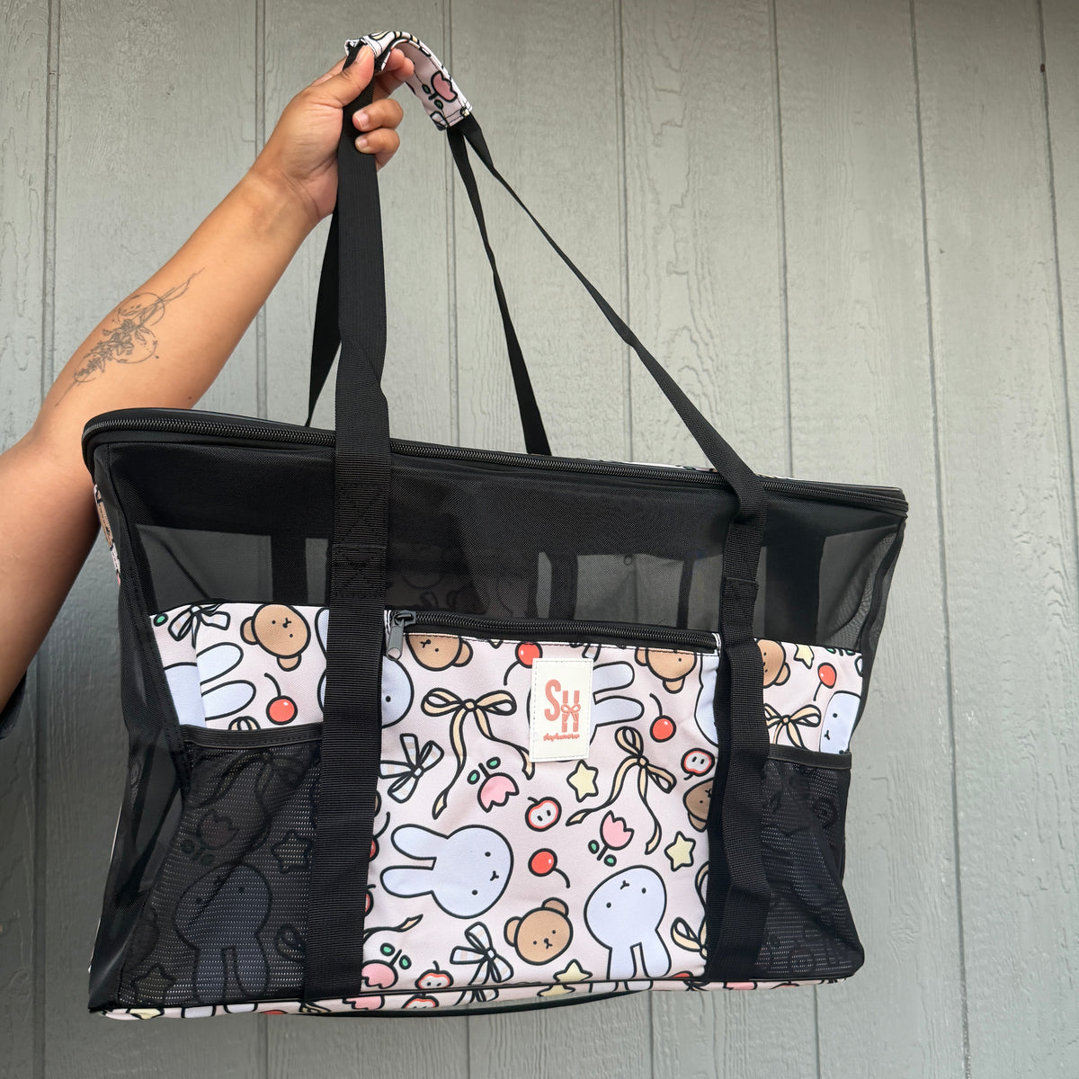 *Brown Bunny Collapsible Beach Bag Tote By Shop Haven Mae