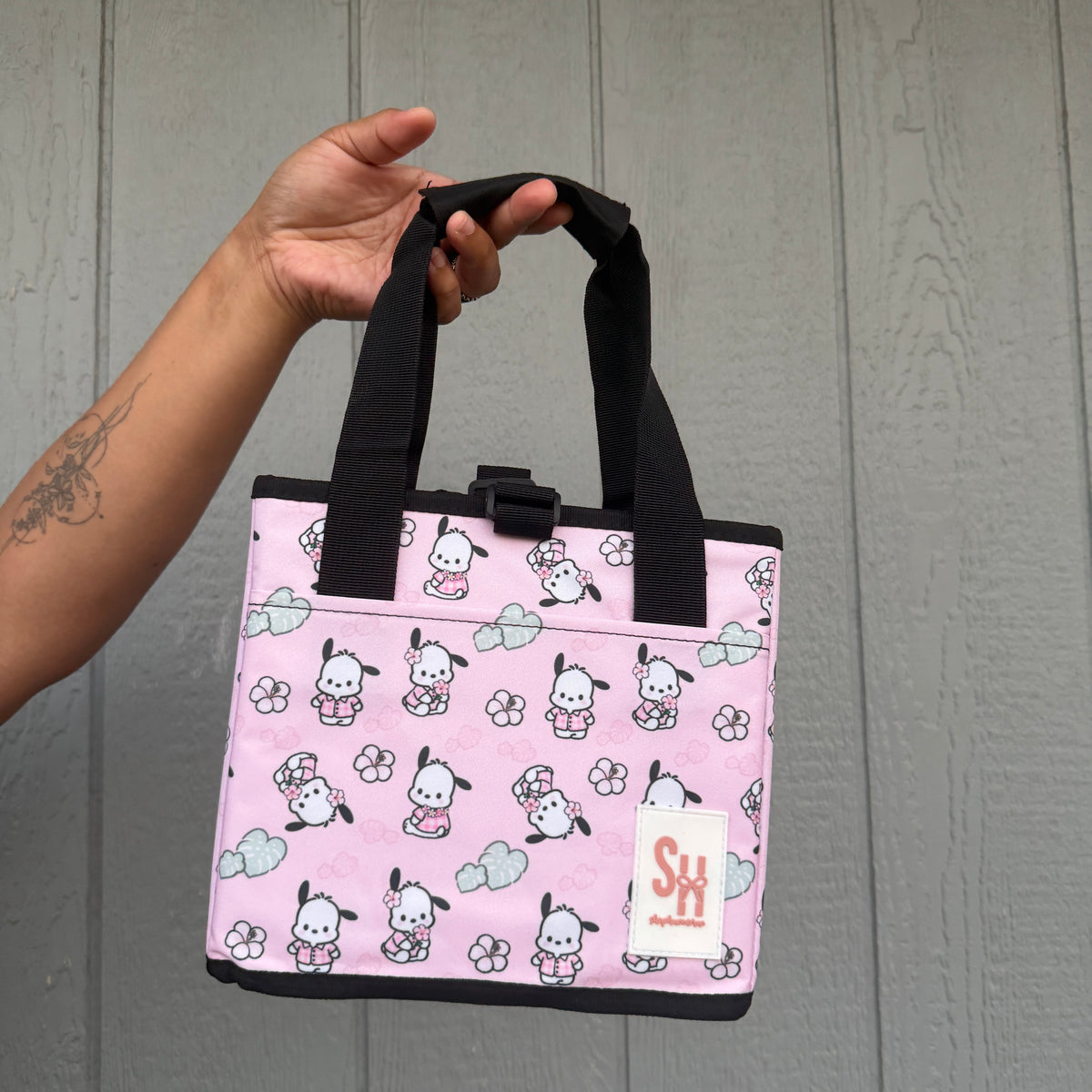 *Pink Dog Flower Cup Carry Shop Haven Mae