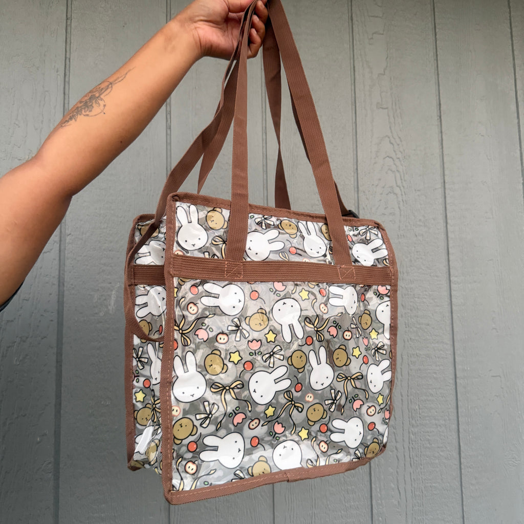 *Brown Bunny Large Clear Bag Tote Shoulder Bag