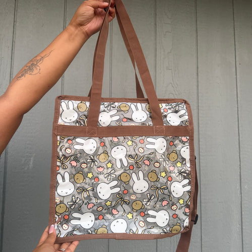 *Brown Bunny Large Clear Bag Tote Shoulder Bag