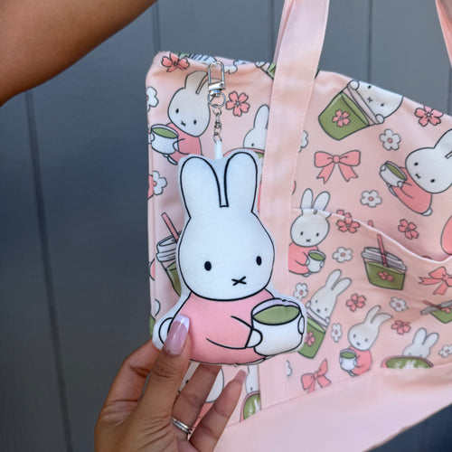 *Bunny x Matcha (Ready To Ship) Plush Plush Keychain + Squeaks