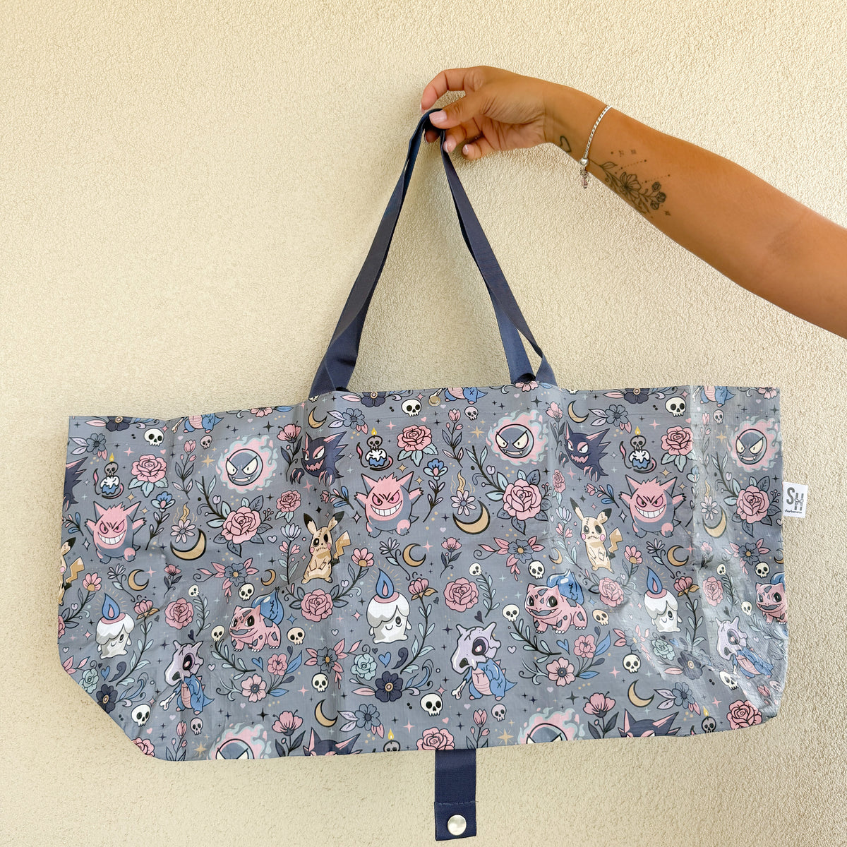 *Poke Monsters Dark Halloween Foldie Tote Bag