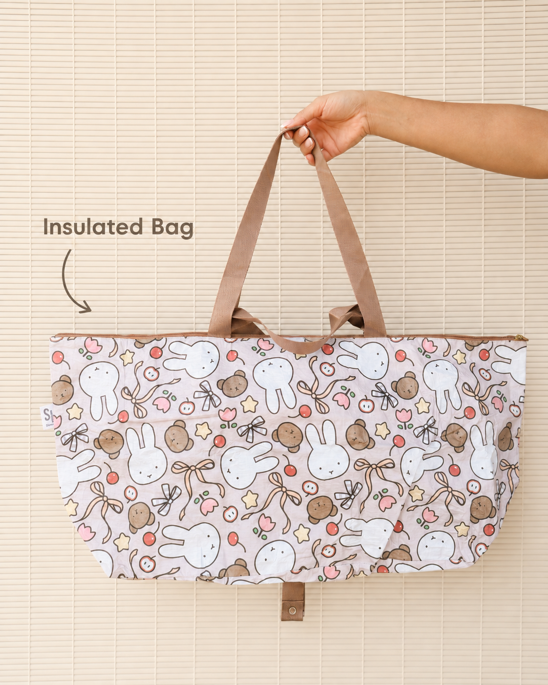 *Foldie Insulated + Zipper Bag Brown Bunny Shop Haven Mae Collab