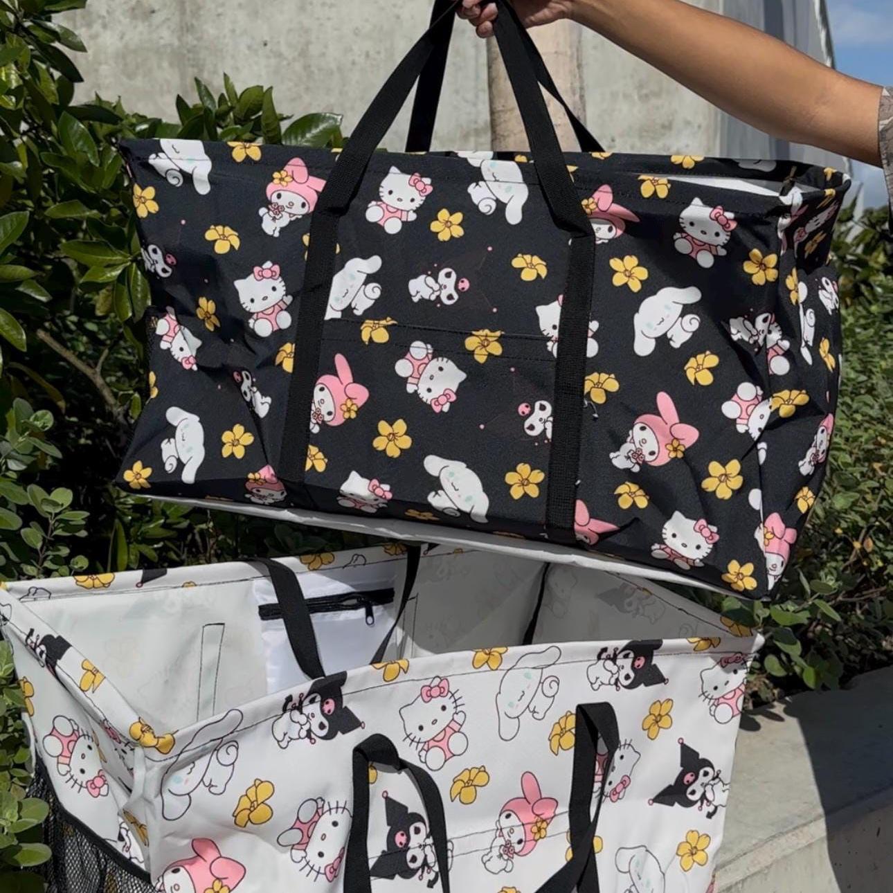 Kawaii Friends Black/White Puakenikeni Carry All Totes | Shop Haven Mae Exclusive Item