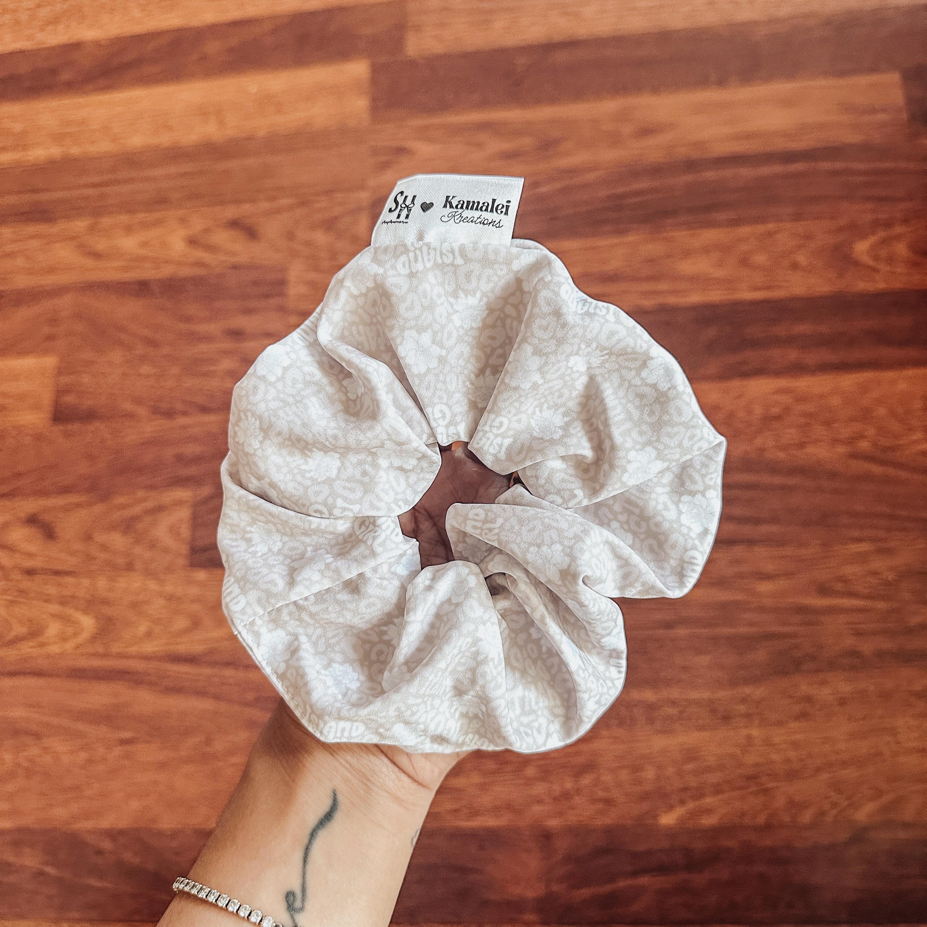 Kamalei Kreations Collab Island Girl Cheetah Original Oversized Scrunchie by Shop Haven Mae