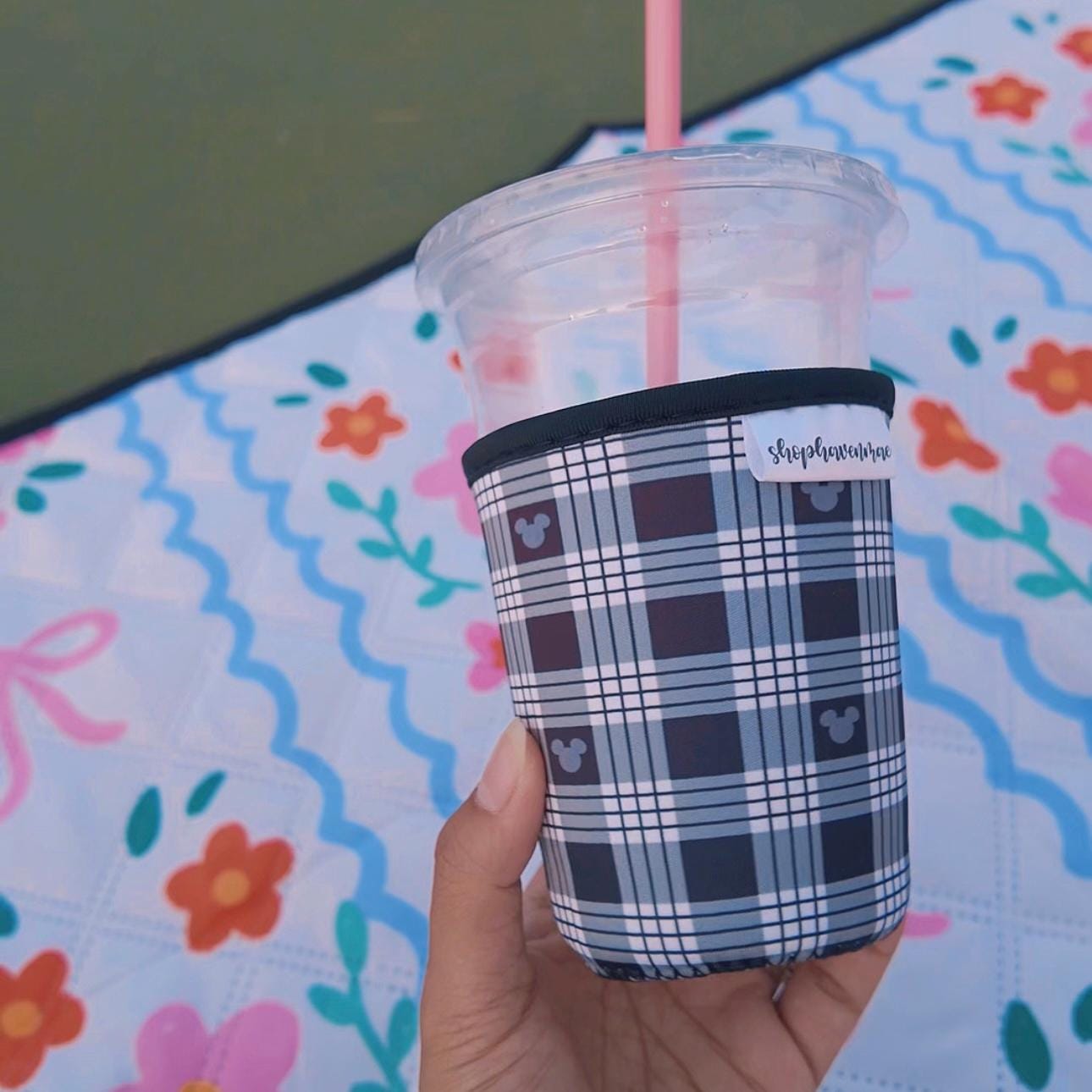 Neutral Magical Palaka Iced Cold Cup Sleeve Made With Neoprene Material Coffee Cozies Coffee Cozy