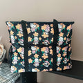 Black Kawaii Friends Local Summer Floral Mini Carry All Tote