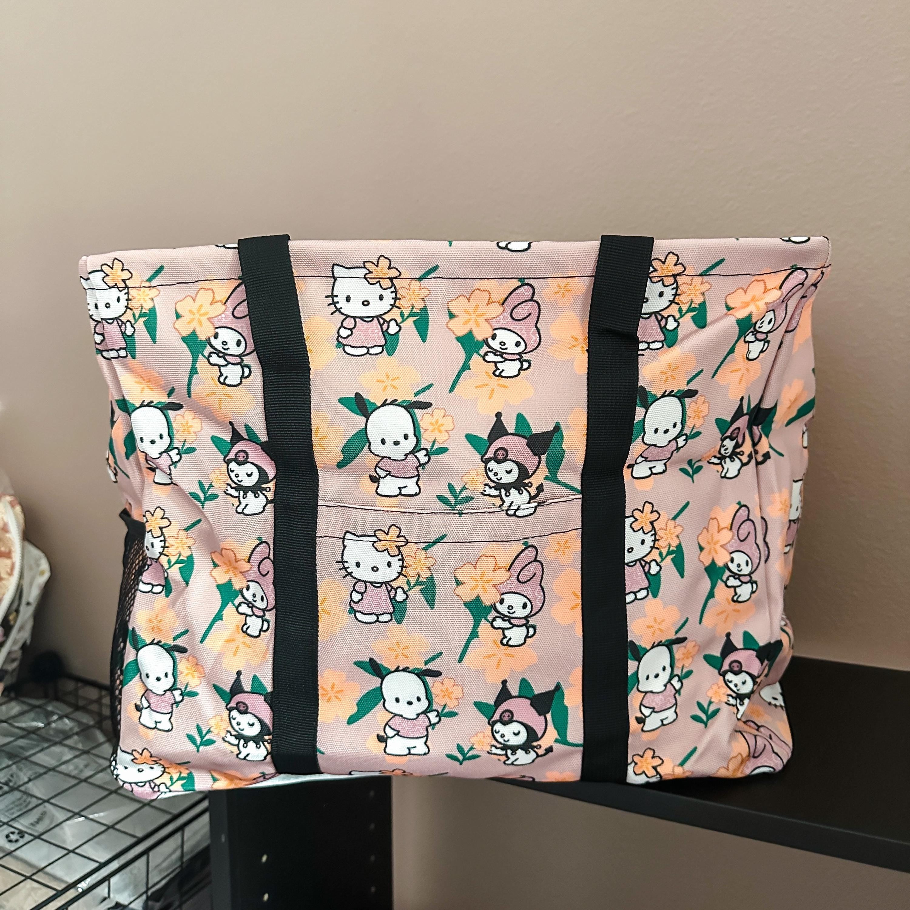 Dusty Pink Kawaii Friends Local Summer Floral Mini Carry All Tote