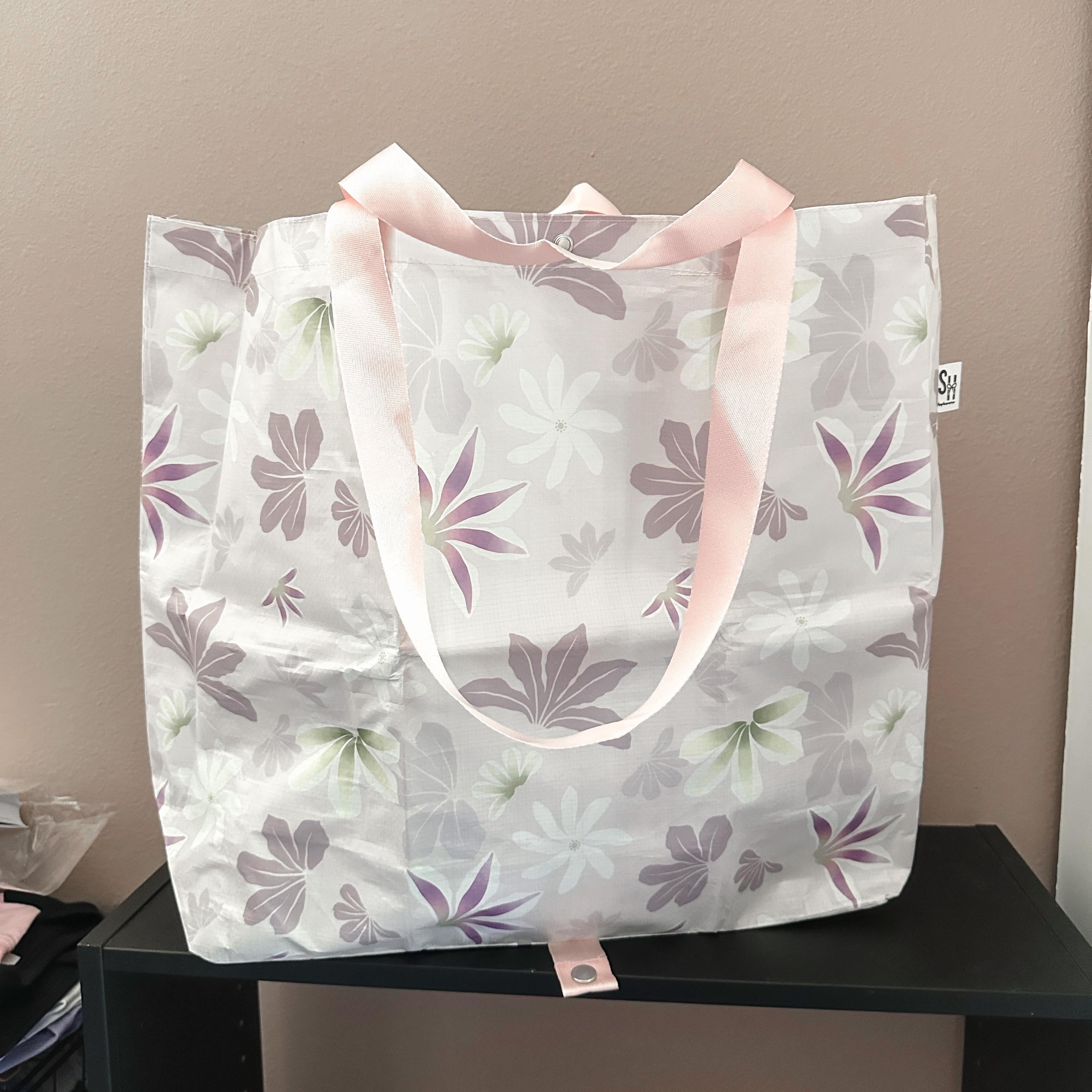 Blush Naupaka Shop Haven Mae Collab Foldie Tote Bag