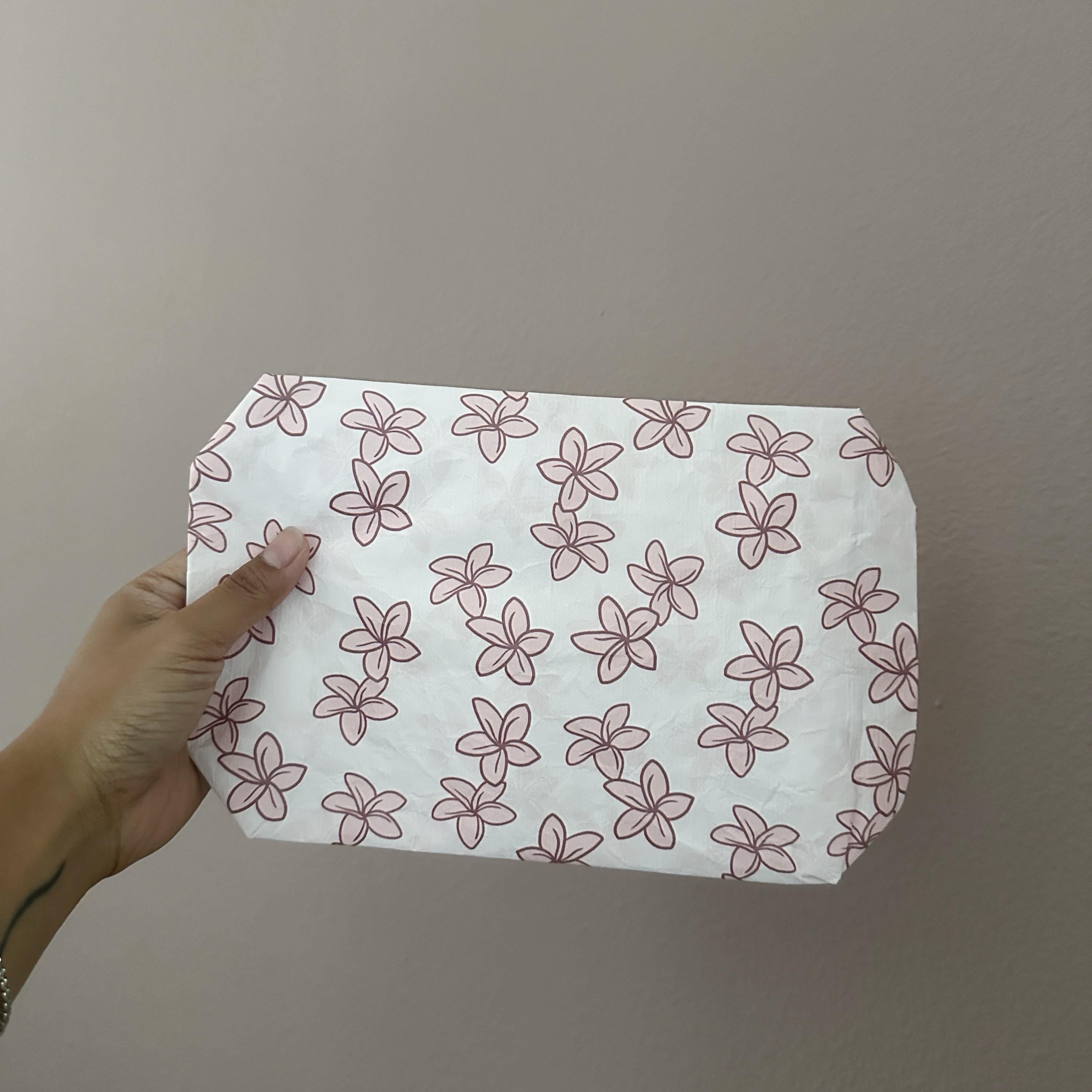 Hawaii Flower(s) Small Pink Plumeria Tyvek Waterproof Splash Pouch by Shop Haven Mae