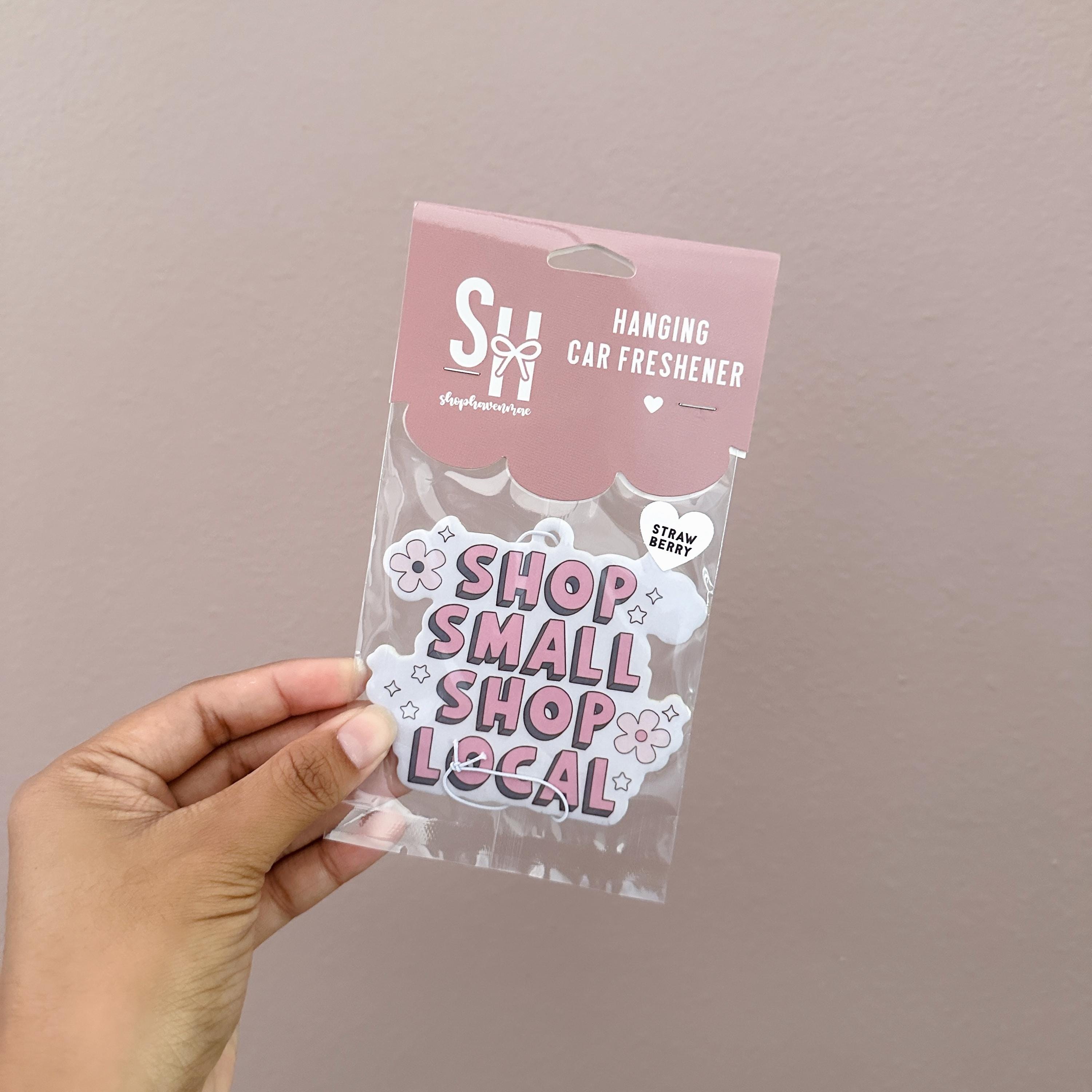 Hanging Car Air Freshener Shop Small Shop Local Strawberry Scented Car Hanging Felt Air Fresheners Exclusive Design | Shop Haven Mae