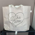 Neutral Beige Take Care The Care Package x Shop Haven Mae Collab Foldie Tote Bag