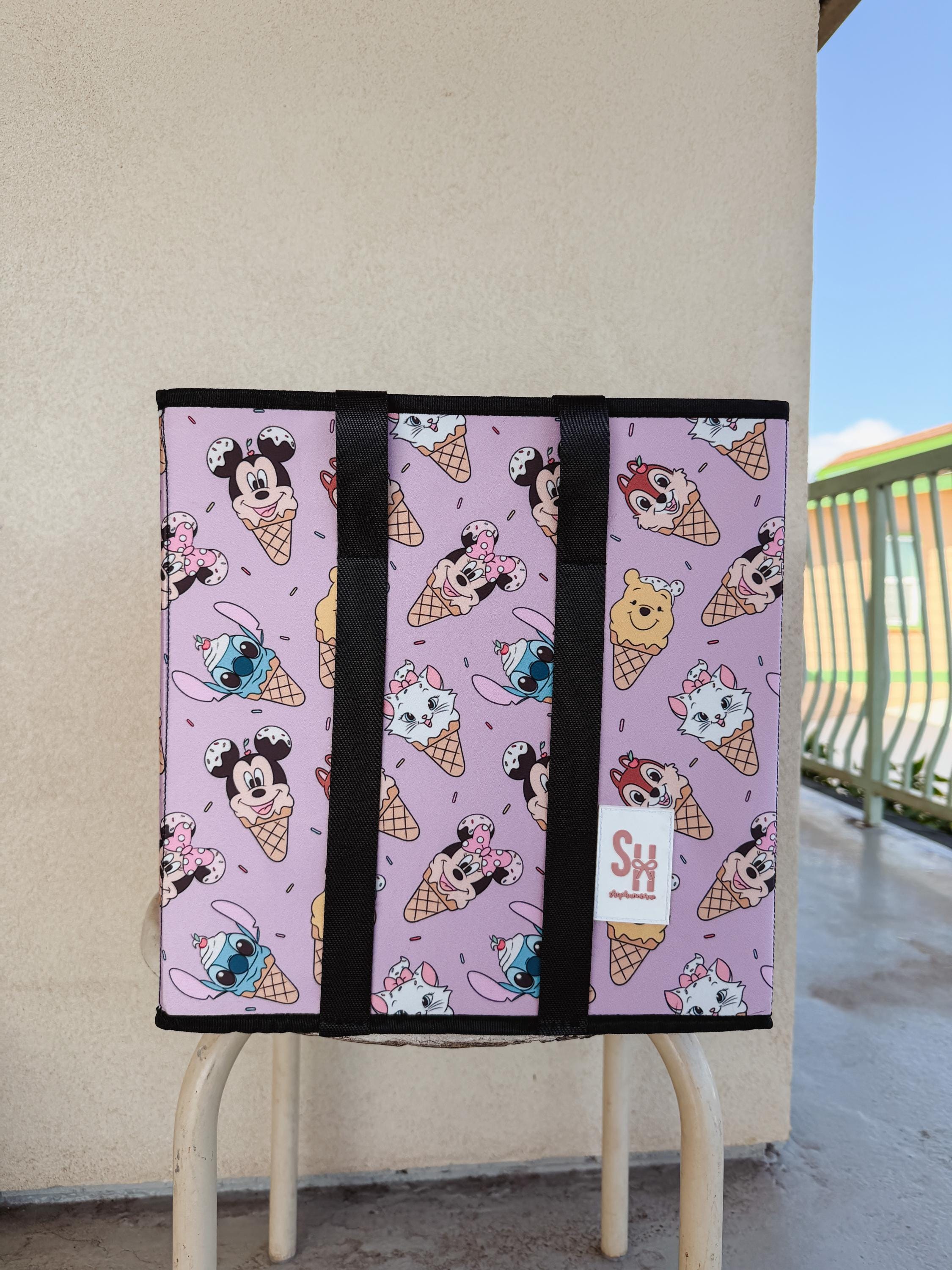 Magical Purple Ice Cream Friends 13" Cube Storage / Cube Bag with Sturdy Base By Shop Haven Mae
