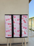 Magical Mouse Bows Cherry Pink 13" Cube Storage / Cube Bag with Sturdy Base By Shop Haven Mae