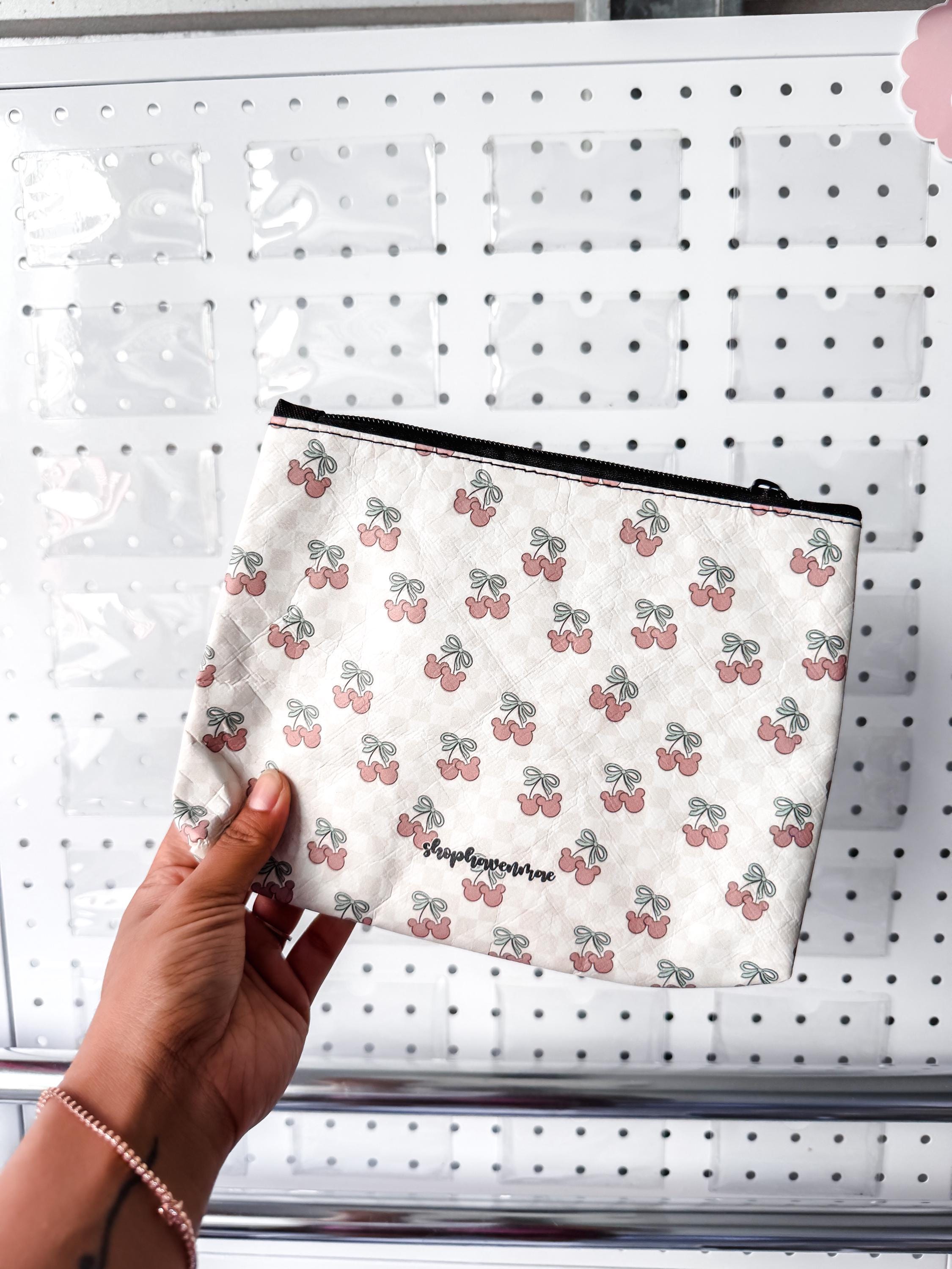 Magical Ears Bow Cherry Small Waterproof Pouch| Shop Haven Mae Exclusive Item