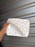 Hawaii Flower(s) Small Pink & Yellow Plumeria Tyvek Waterproof Splash Pouch by Shop Haven Mae