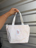 Cream/Pink Kawaii Friends x Hawaii Bag with Long Shoulder Strap Tyvek Waterproof Splash Bag by Shop Haven Mae
