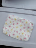 Large Pouch Pink + Yellow Plumeria Tyvek Waterproof Splash Pouch by Shop Haven Mae