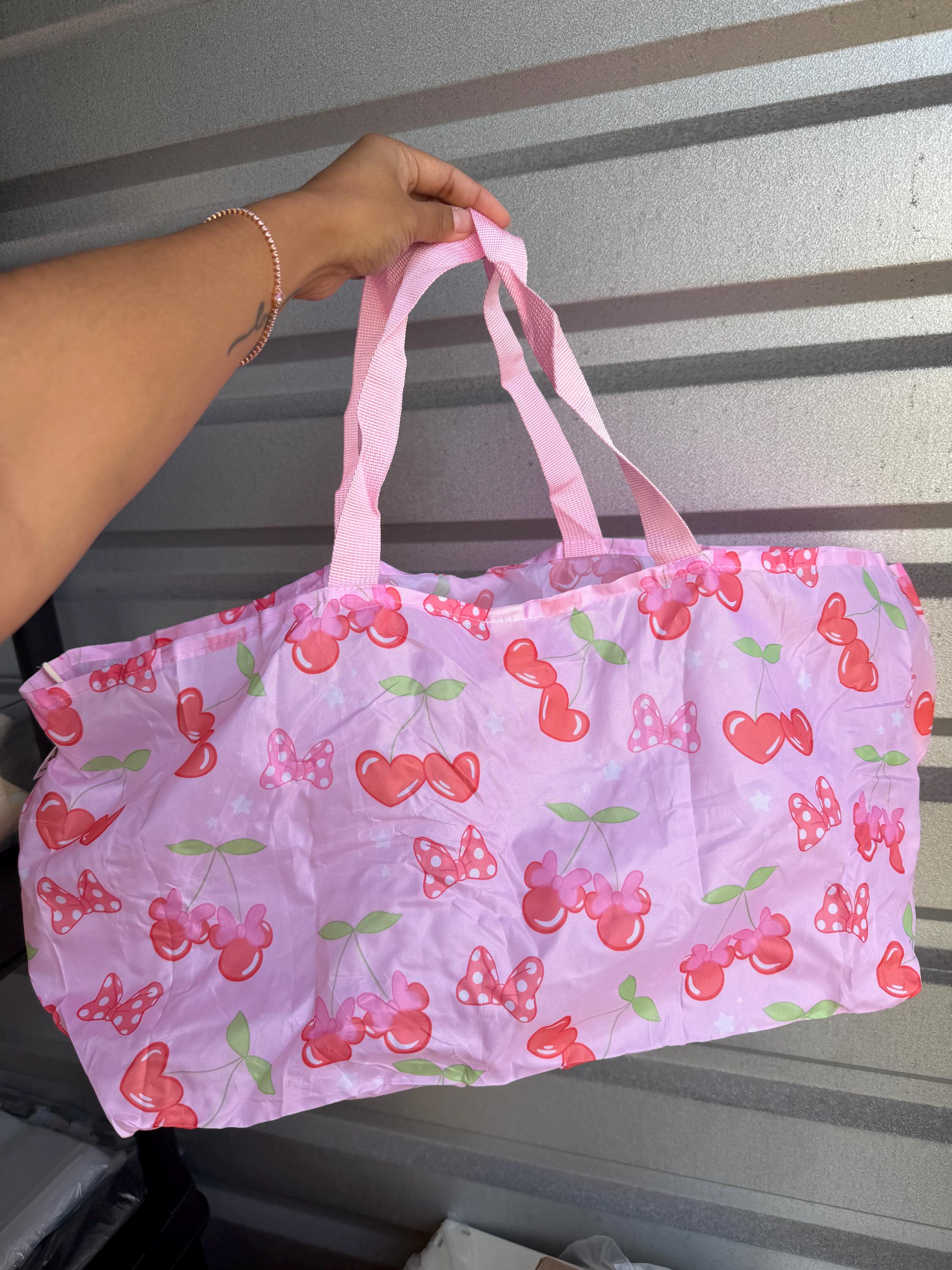 Magical Mouse Cherry Market Tote Bag Reusable Grocery Folding Bags