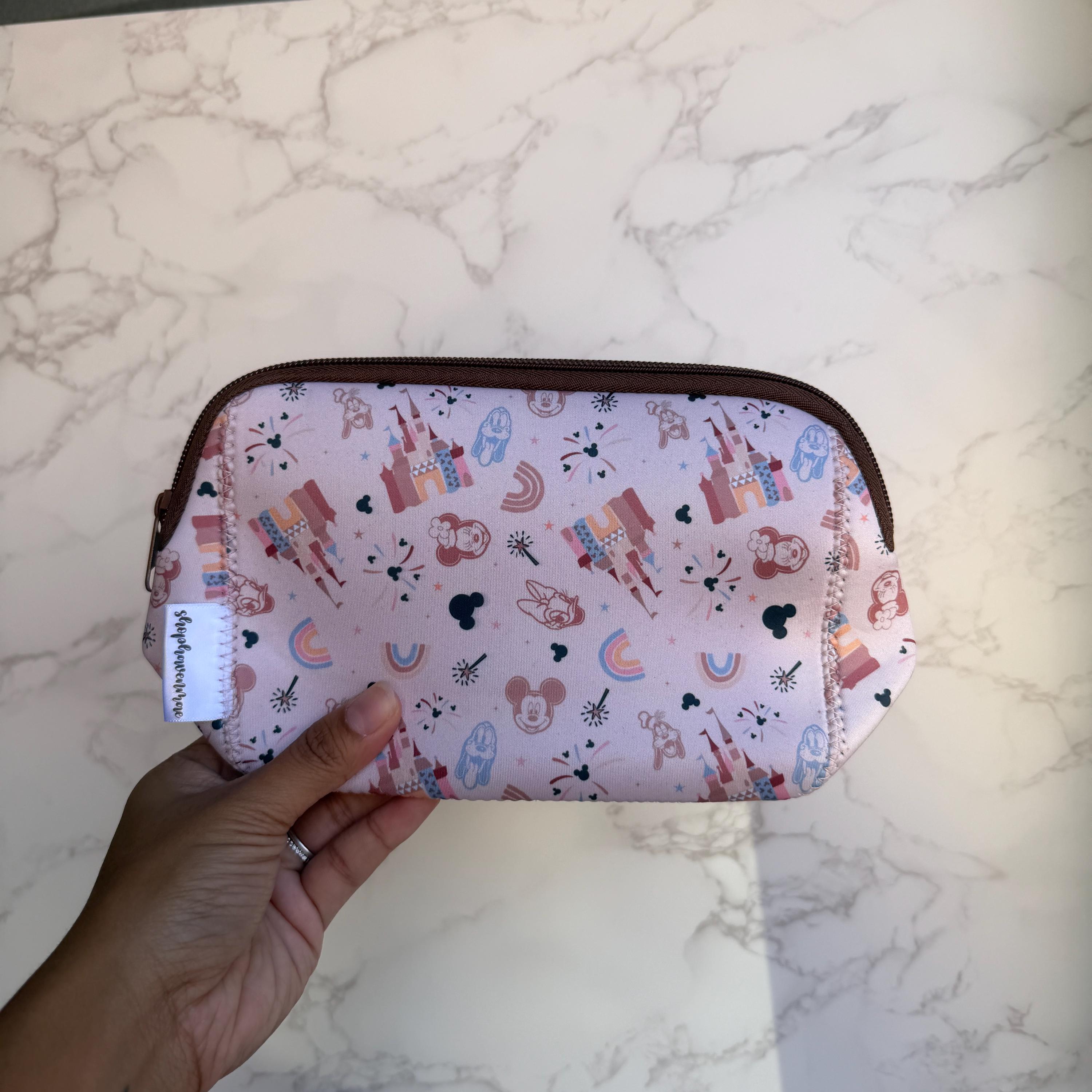 Magical Castle + Fireworks Makeup Pouch Neoprene Material | Shop Haven Mae Exclusive Item